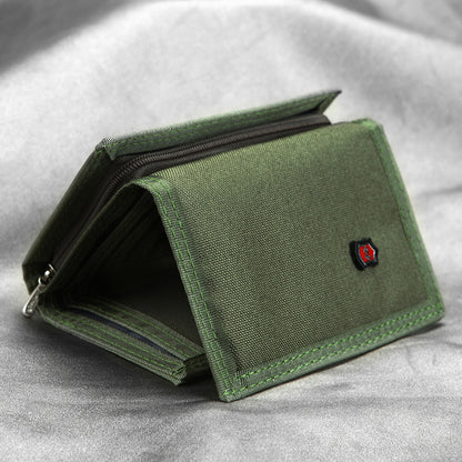 Canvas Men's Wallet Zipper Coin Purse Wallet