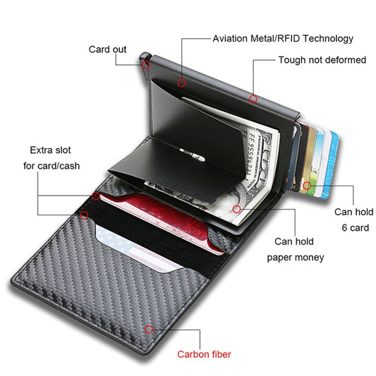 Carbon Fiber Card Holder Men's Wallet